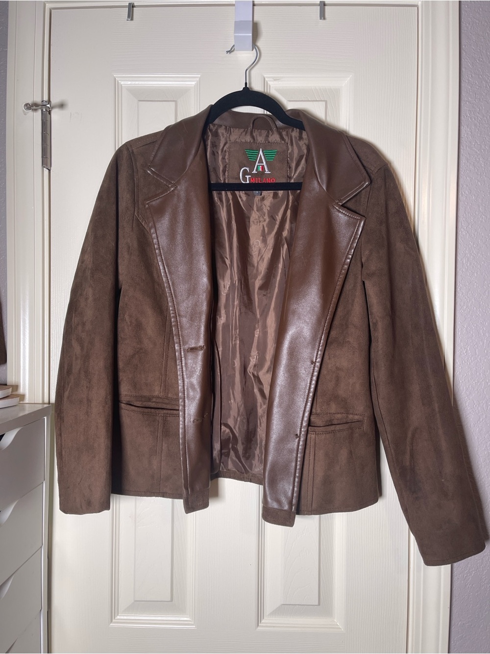 Milano Brown Mixed Suede & Leather Women's Jacket
